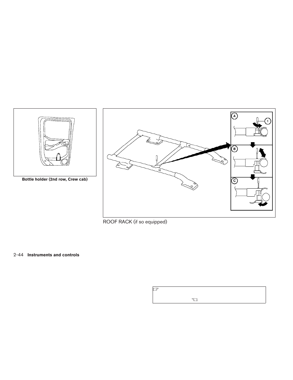 Roof rack (if so equipped) -44 | NISSAN 2009 Frontier User Manual | Page 132 / 366