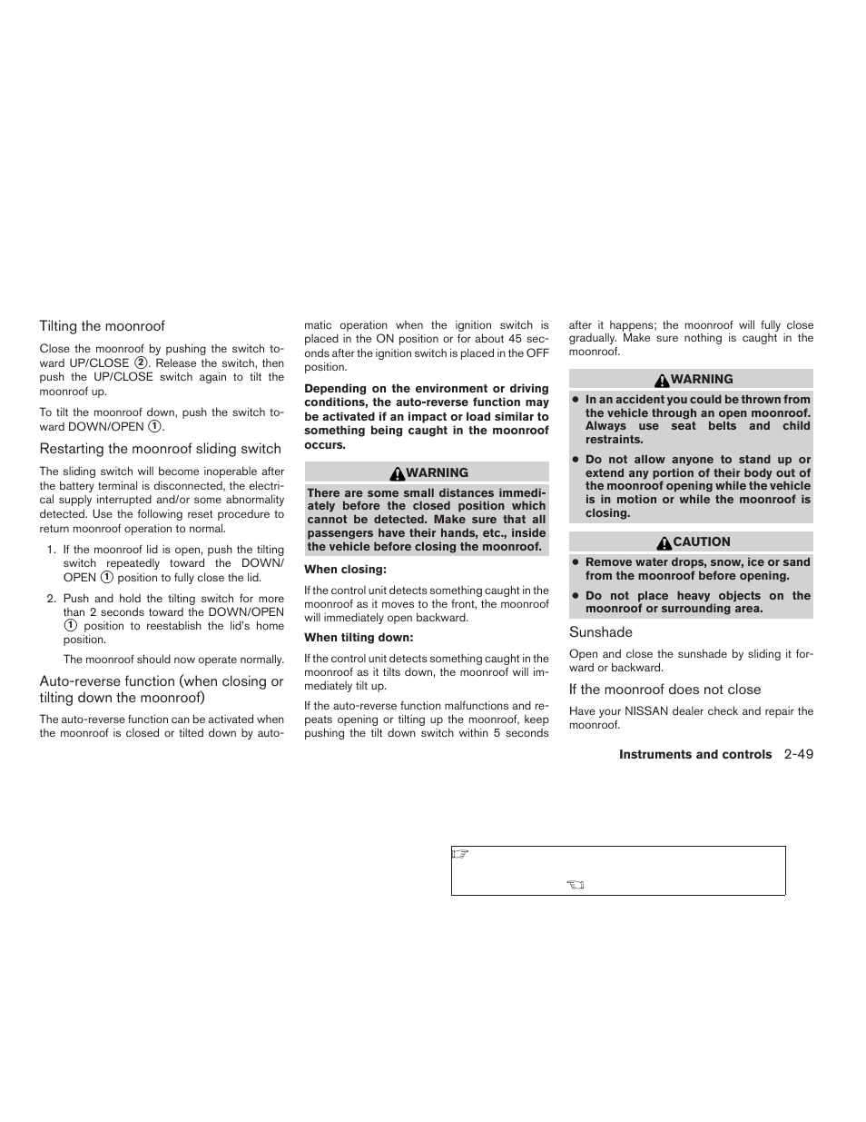 NISSAN 2009 Frontier User Manual | Page 137 / 366