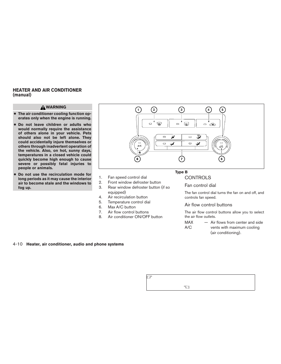 Heater and air conditioner (manual) -10, Controls -10 | NISSAN 2009 Frontier User Manual | Page 170 / 366