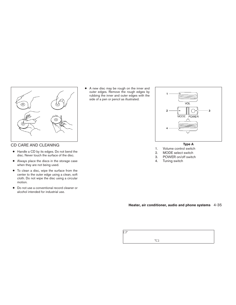 Cd care and cleaning -35 | NISSAN 2009 Frontier User Manual | Page 195 / 366