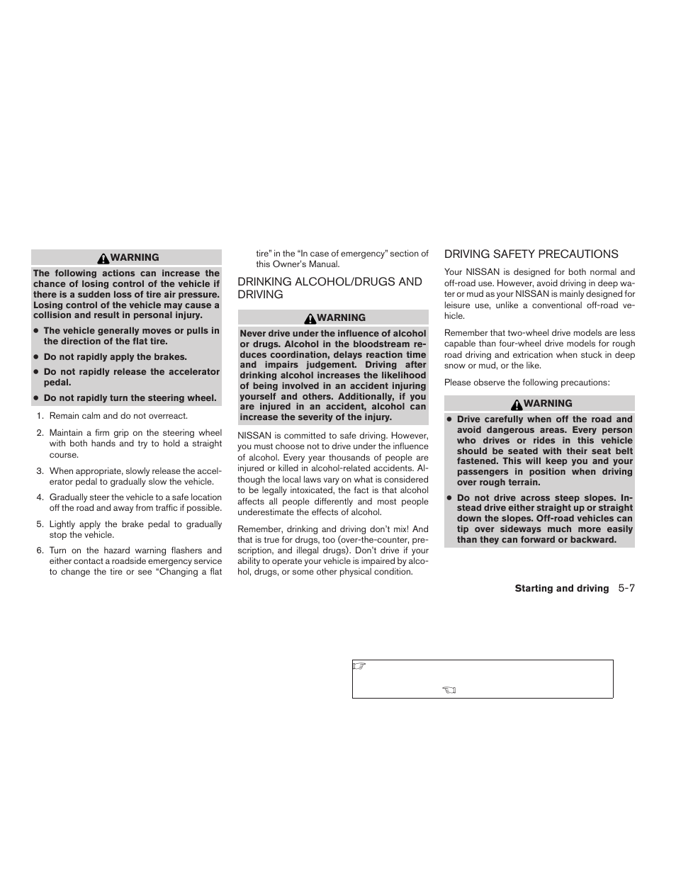 NISSAN 2009 Frontier User Manual | Page 219 / 366