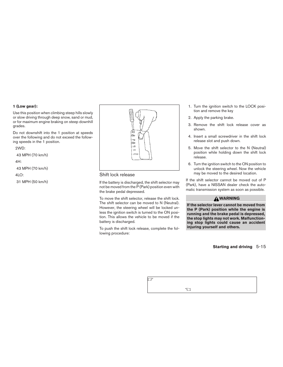 NISSAN 2009 Frontier User Manual | Page 227 / 366