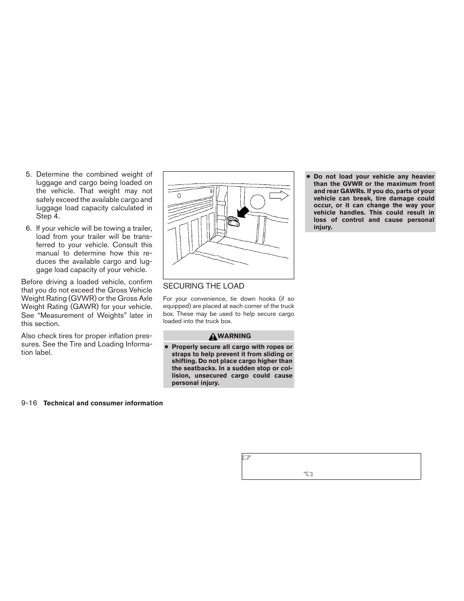 Securing the load -16 | NISSAN 2009 Frontier User Manual | Page 334 / 366