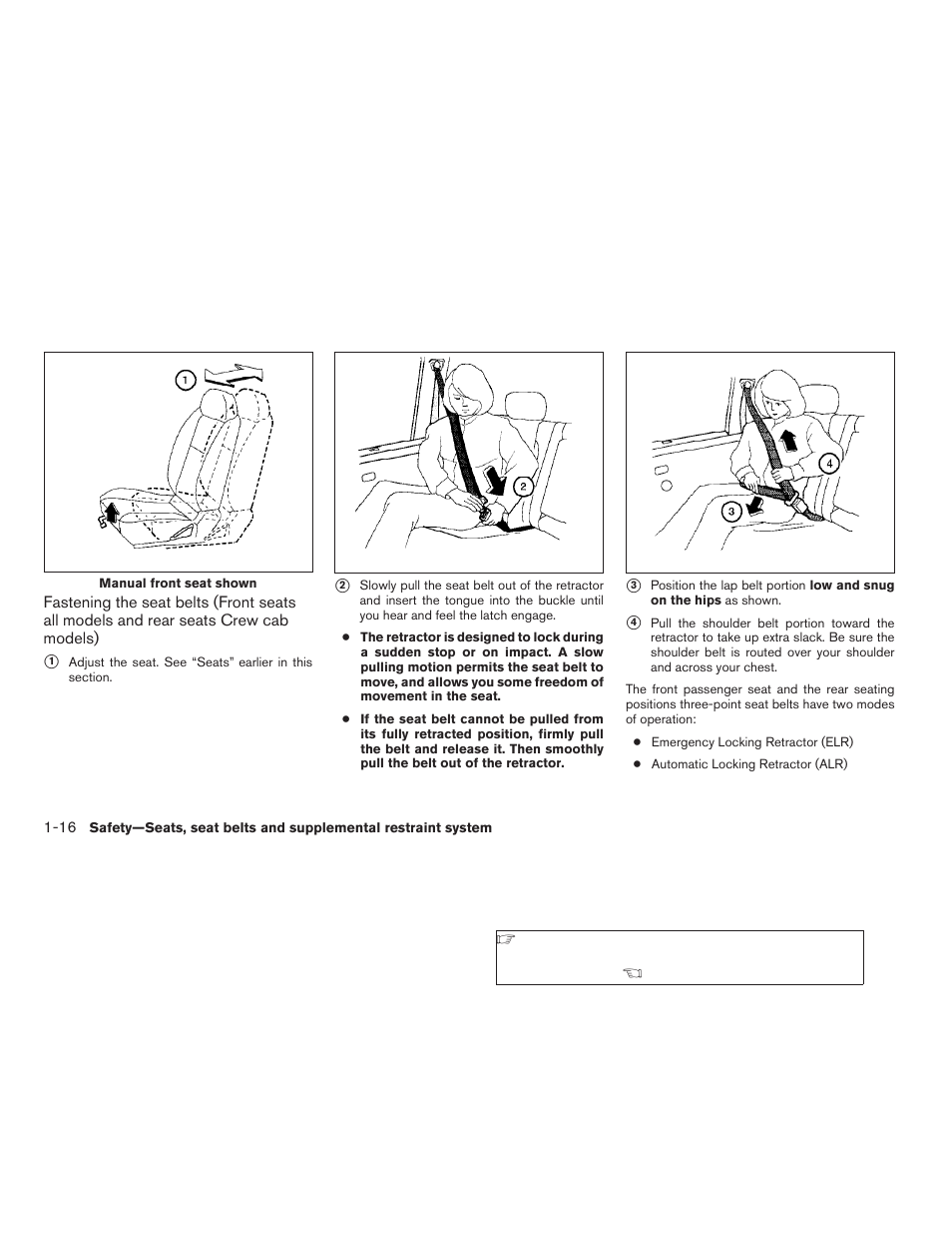 NISSAN 2009 Frontier User Manual | Page 34 / 366