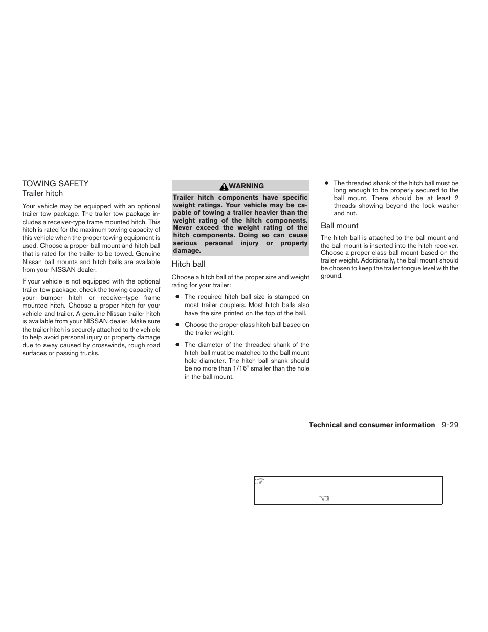 Towing safety -29 | NISSAN 2009 Frontier User Manual | Page 347 / 366