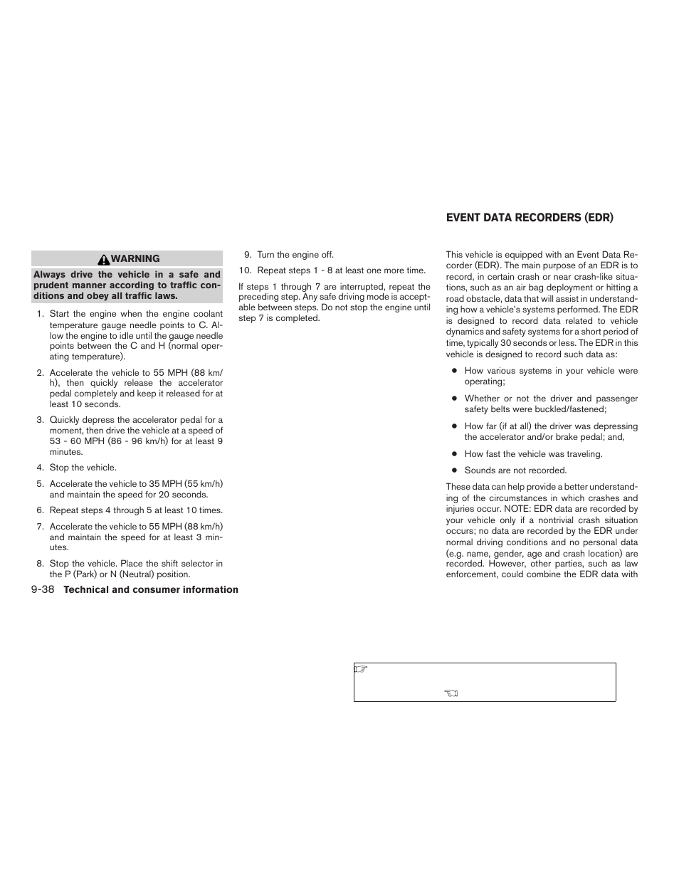 Event data recorders (edr) -38 | NISSAN 2009 Frontier User Manual | Page 356 / 366