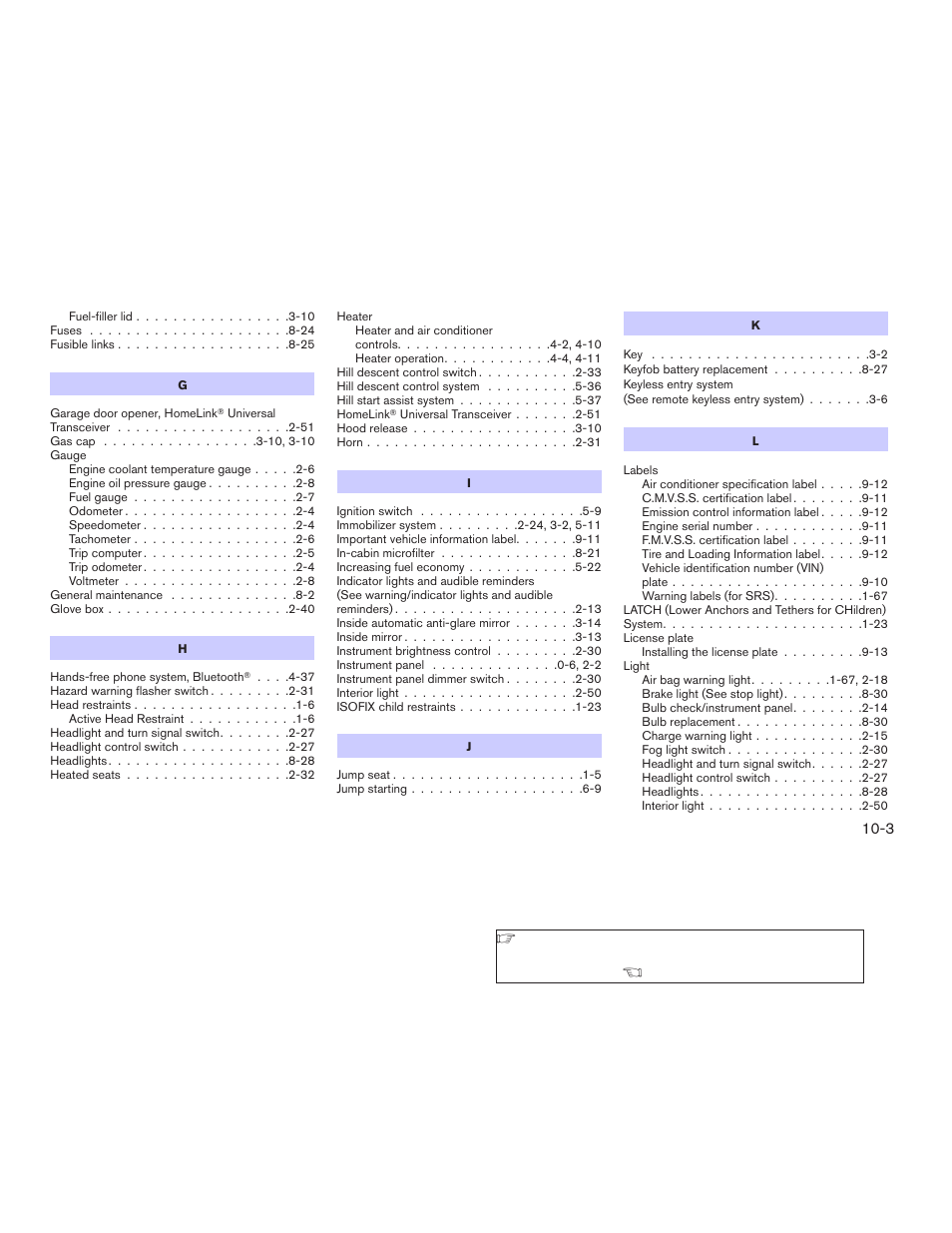 NISSAN 2009 Frontier User Manual | Page 361 / 366