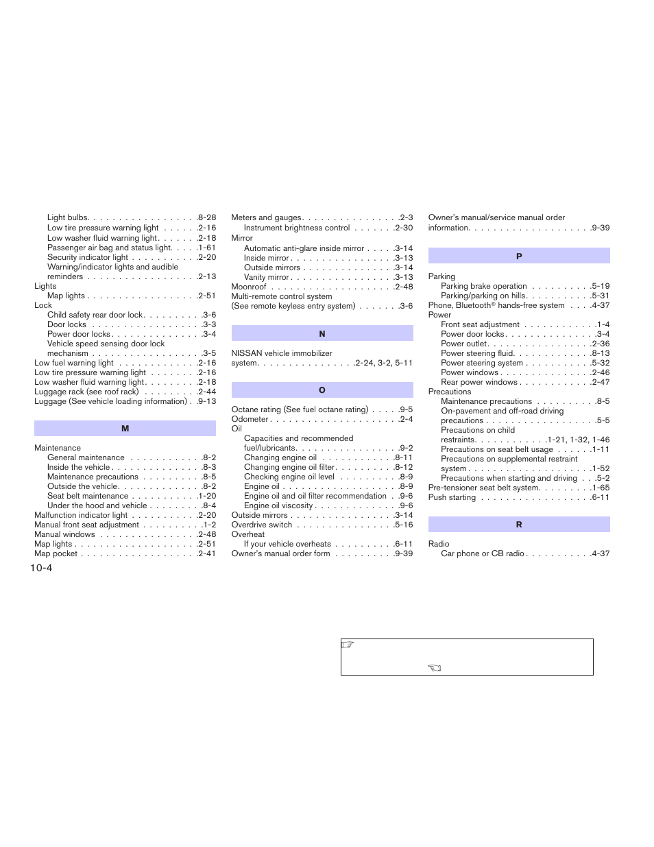 NISSAN 2009 Frontier User Manual | Page 362 / 366