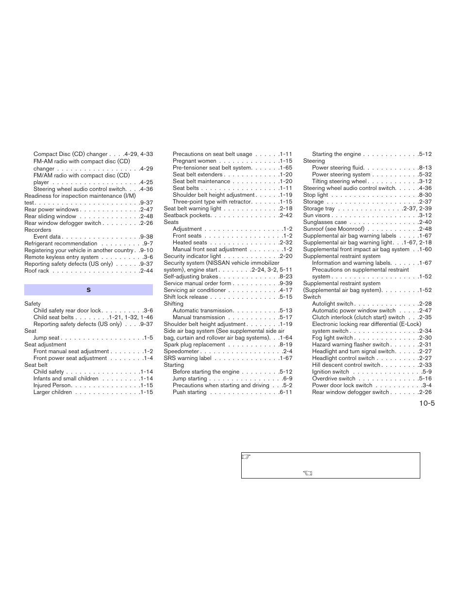 NISSAN 2009 Frontier User Manual | Page 363 / 366