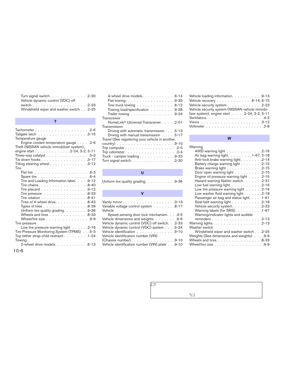 NISSAN 2009 Frontier User Manual | Page 364 / 366
