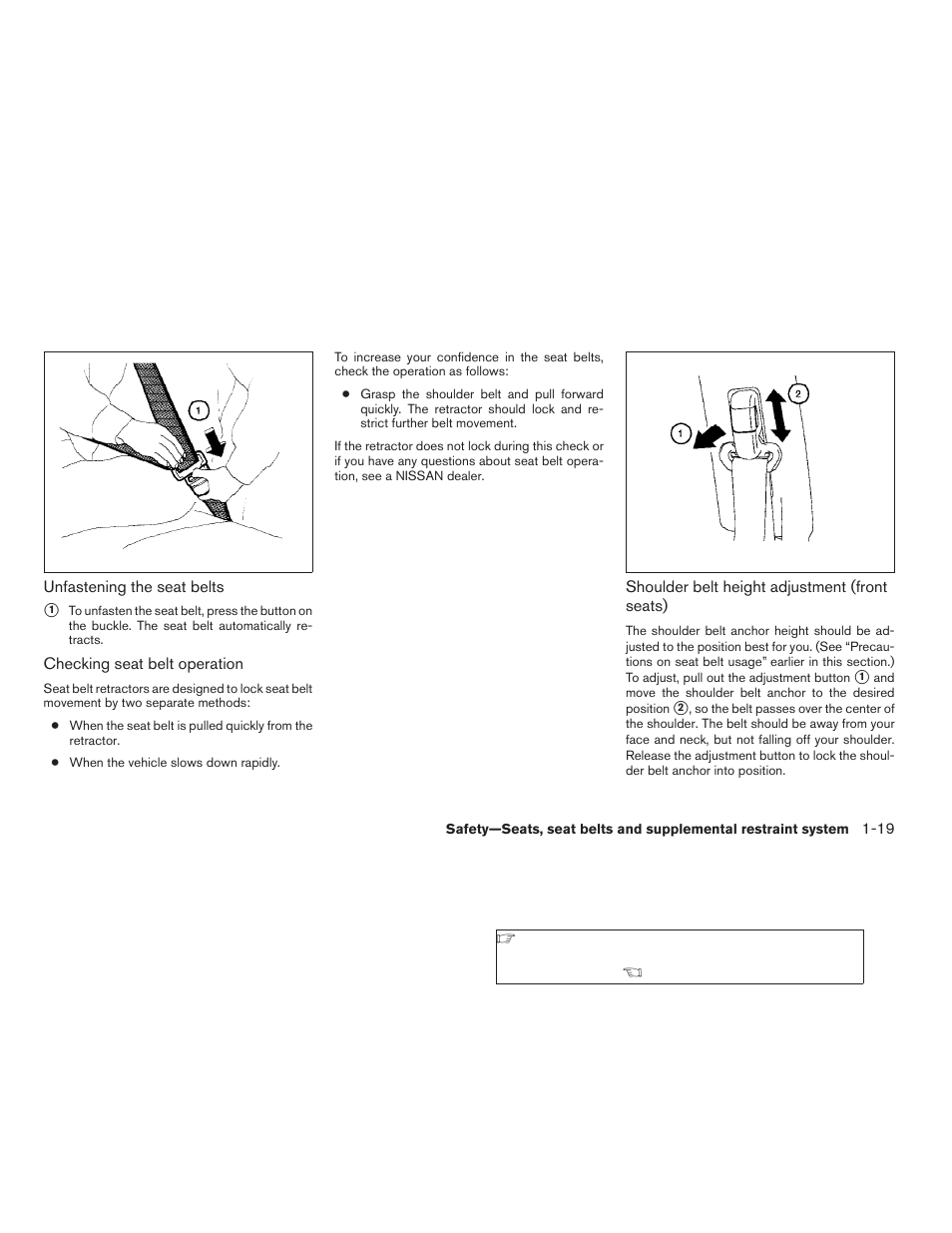 NISSAN 2009 Frontier User Manual | Page 37 / 366