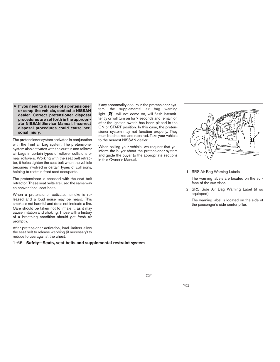 NISSAN 2009 Frontier User Manual | Page 84 / 366
