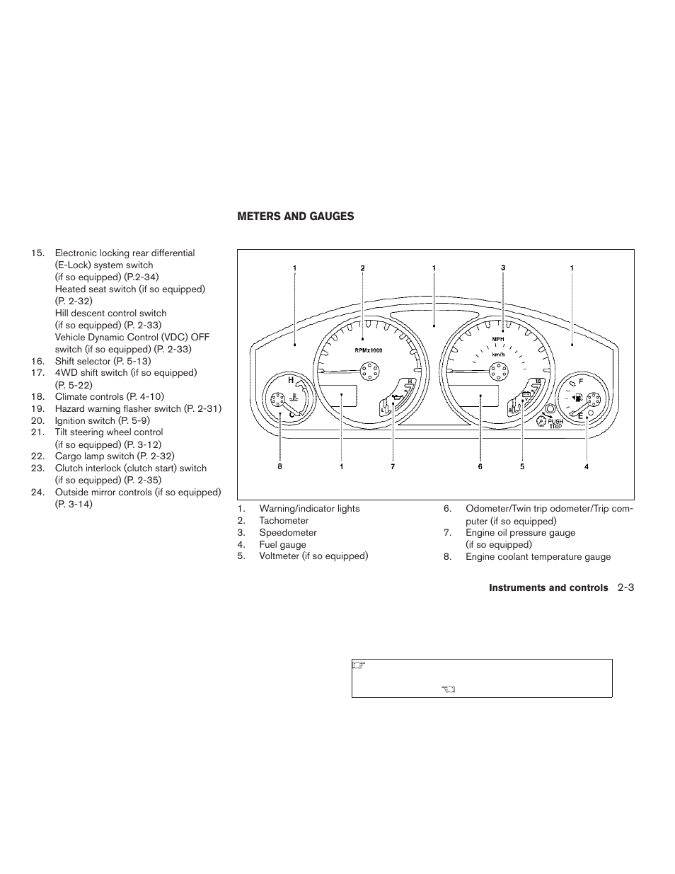 Meters and gauges -3 | NISSAN 2009 Frontier User Manual | Page 91 / 366