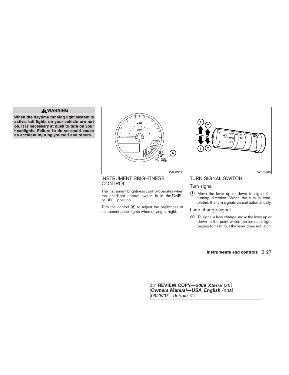 NISSAN 2008 Xterra User Manual | Page 103 / 320