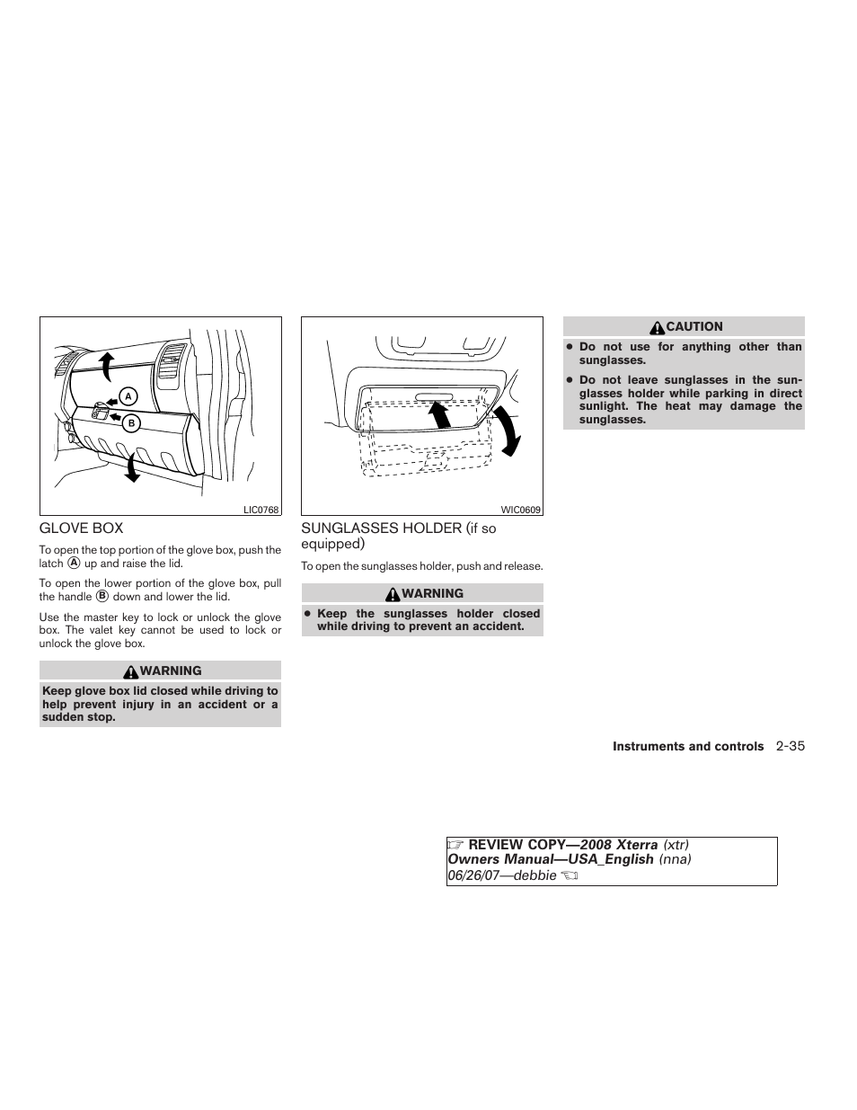 NISSAN 2008 Xterra User Manual | Page 111 / 320