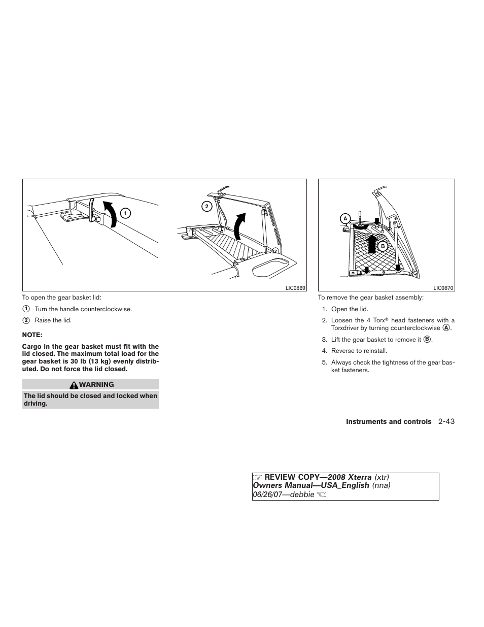 NISSAN 2008 Xterra User Manual | Page 119 / 320