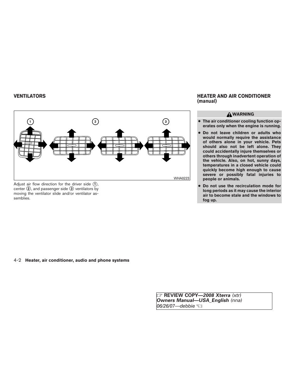 NISSAN 2008 Xterra User Manual | Page 140 / 320