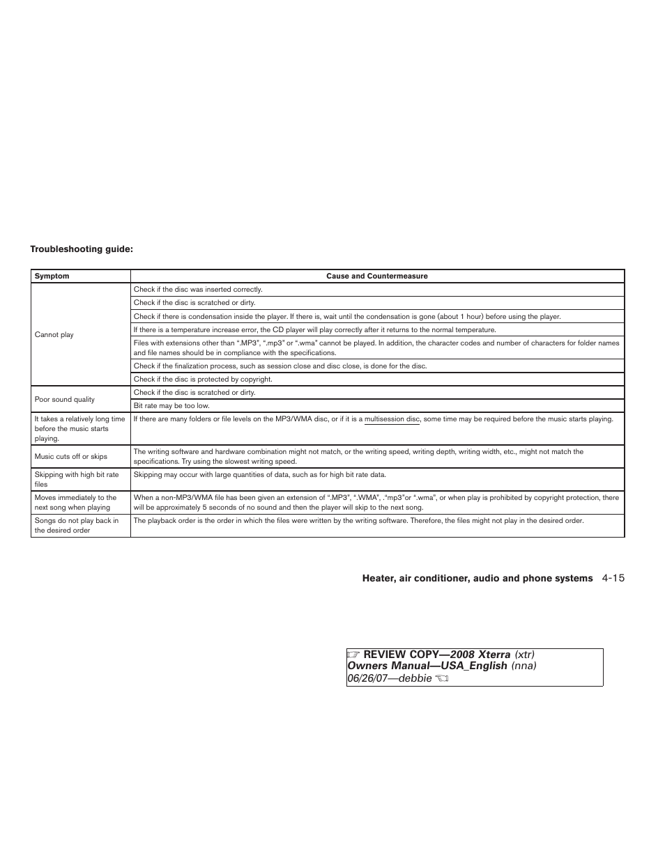 NISSAN 2008 Xterra User Manual | Page 153 / 320