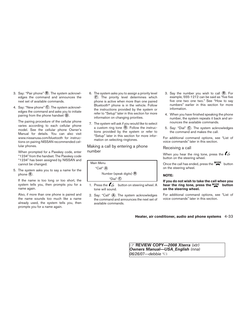 NISSAN 2008 Xterra User Manual | Page 171 / 320