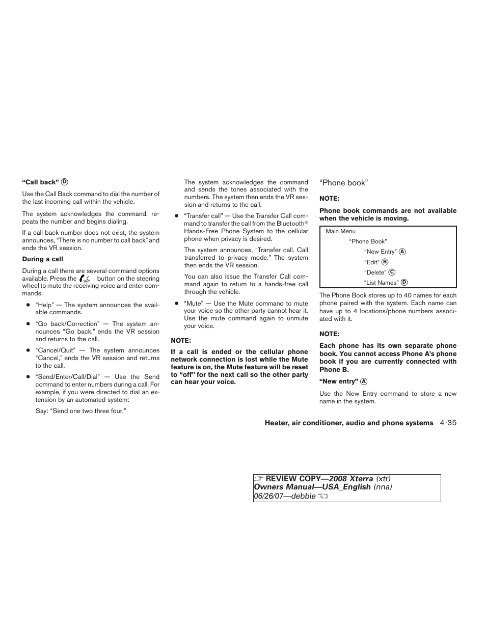 NISSAN 2008 Xterra User Manual | Page 173 / 320