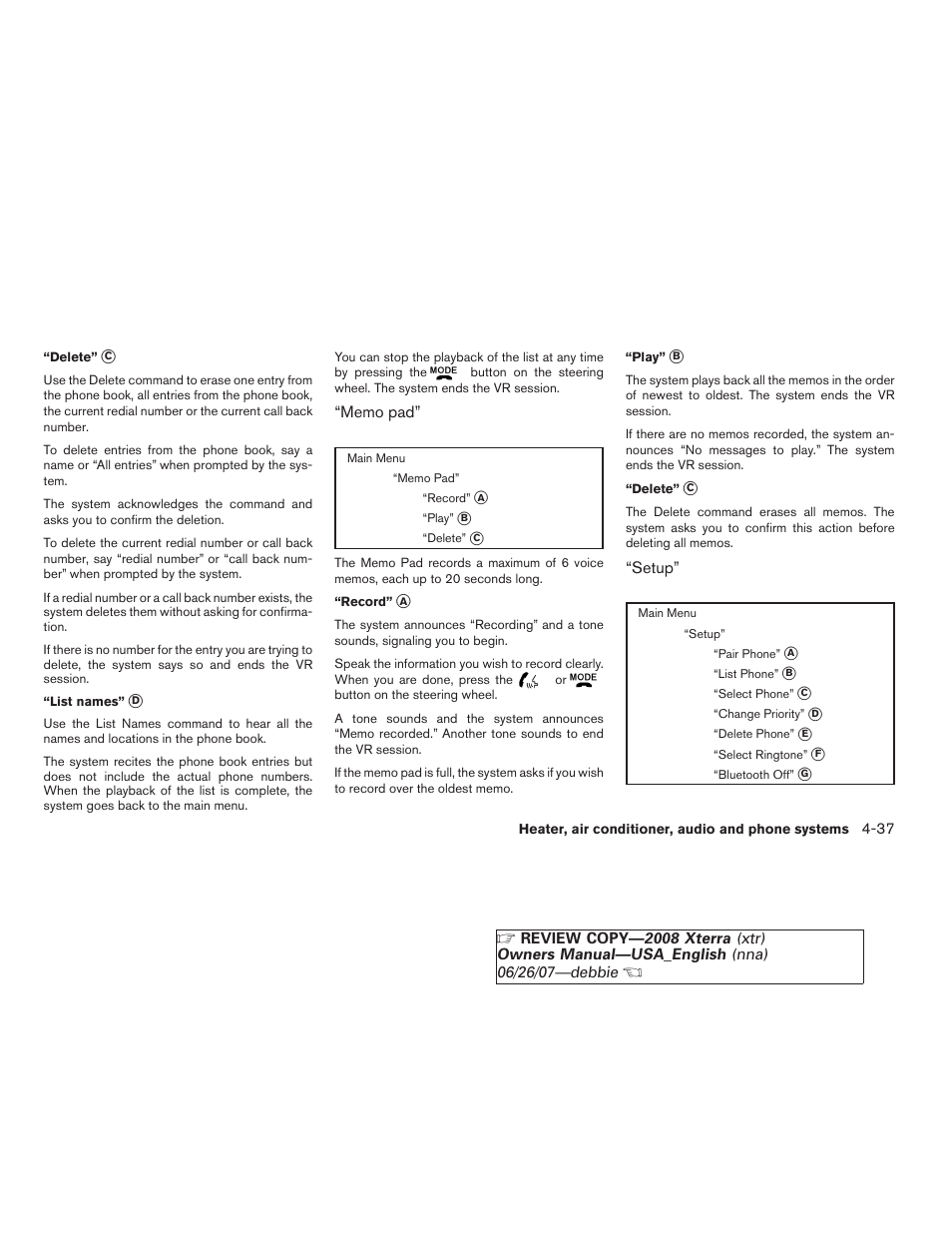 NISSAN 2008 Xterra User Manual | Page 175 / 320