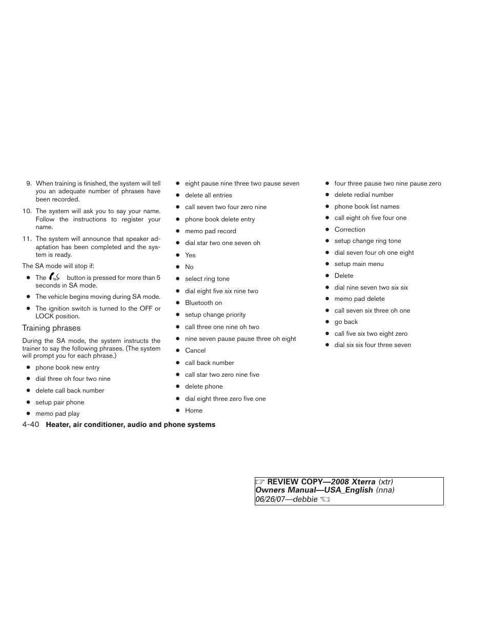 NISSAN 2008 Xterra User Manual | Page 178 / 320