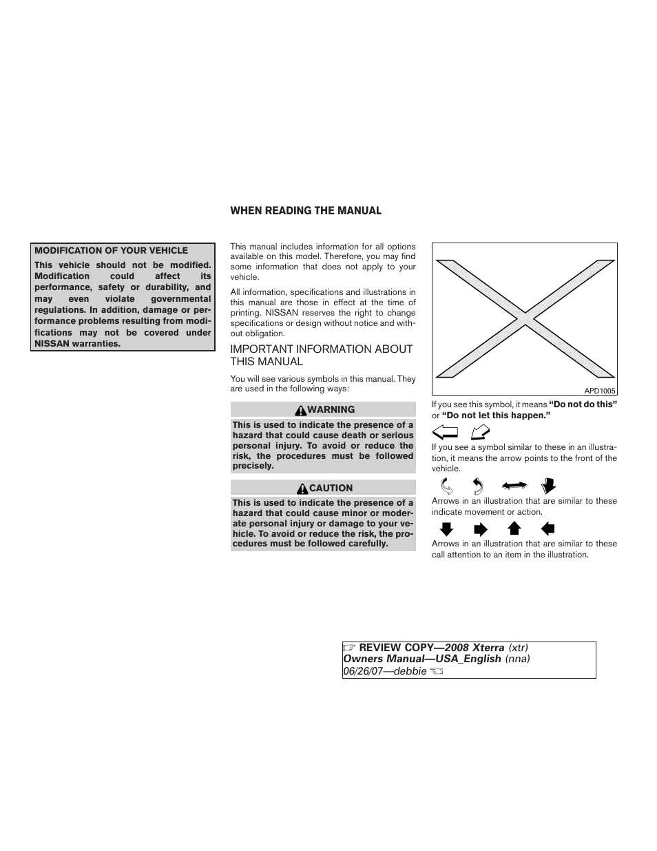 NISSAN 2008 Xterra User Manual | Page 2 / 320