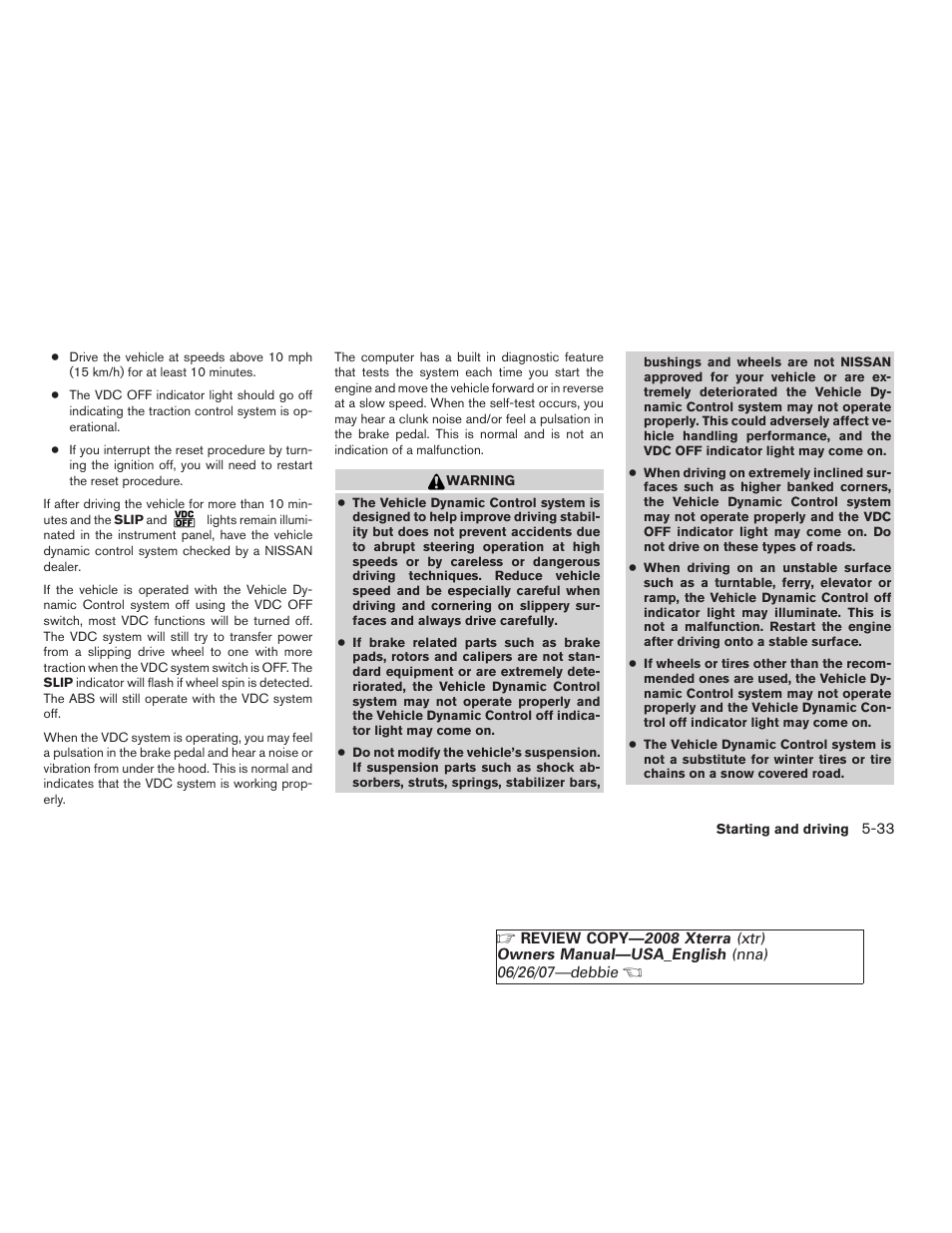 NISSAN 2008 Xterra User Manual | Page 213 / 320