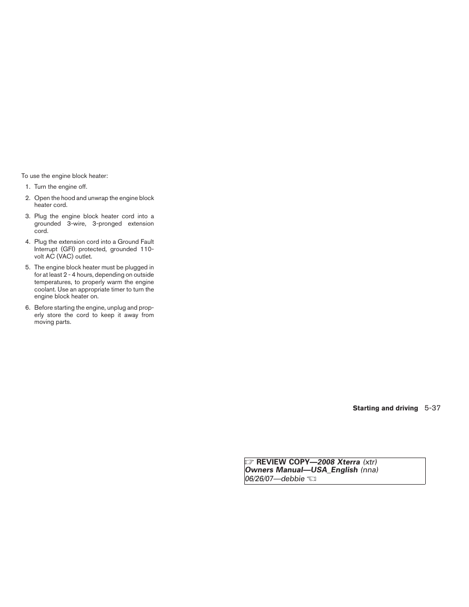 NISSAN 2008 Xterra User Manual | Page 217 / 320