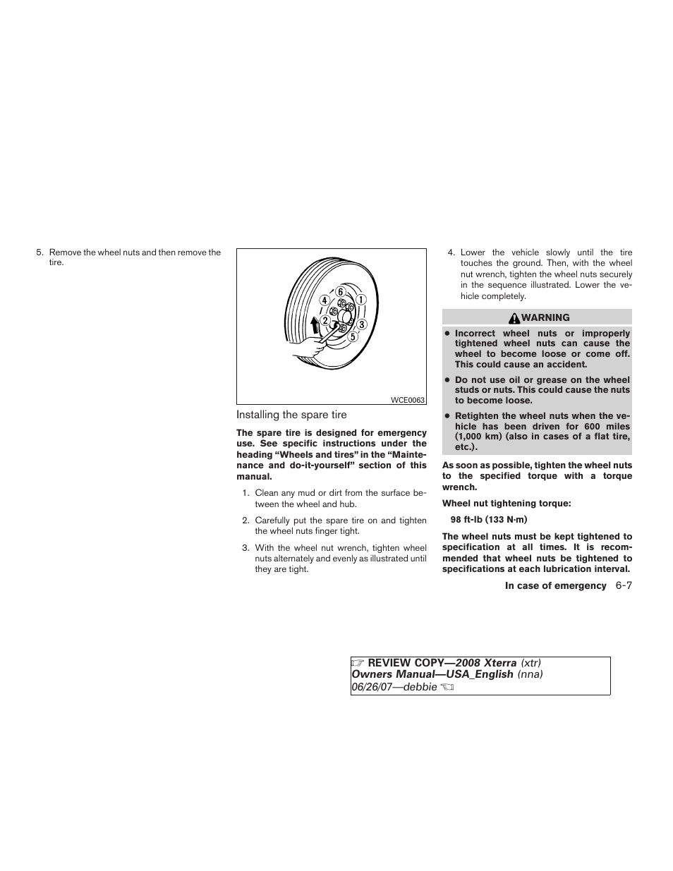 NISSAN 2008 Xterra User Manual | Page 225 / 320