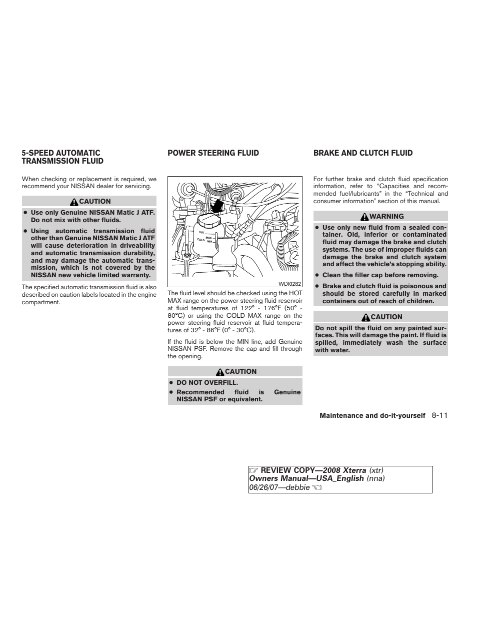 NISSAN 2008 Xterra User Manual | Page 249 / 320