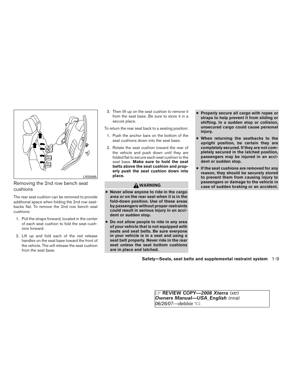 NISSAN 2008 Xterra User Manual | Page 25 / 320