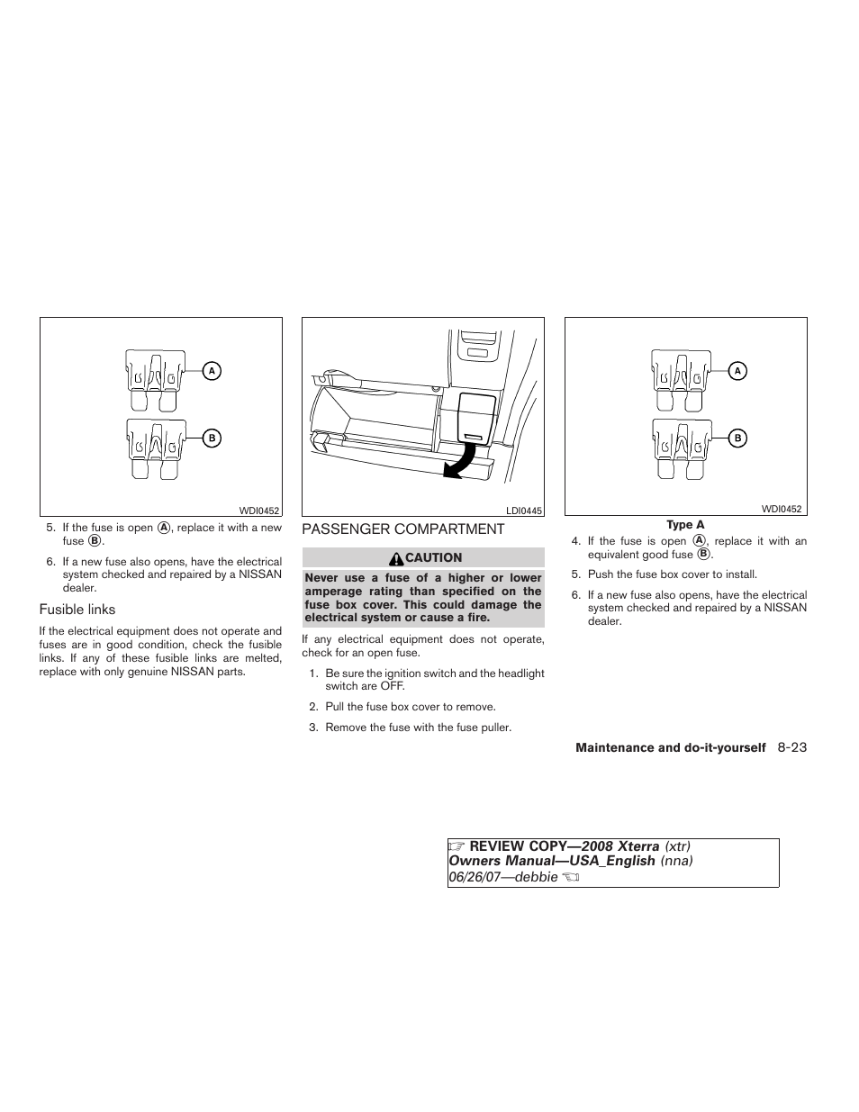 Passenger compartment -23 | NISSAN 2008 Xterra User Manual | Page 261 / 320