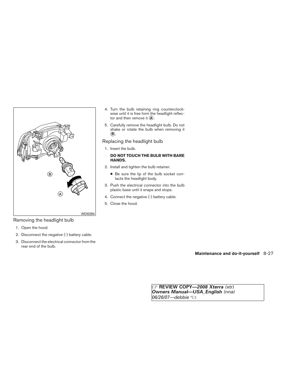 NISSAN 2008 Xterra User Manual | Page 265 / 320