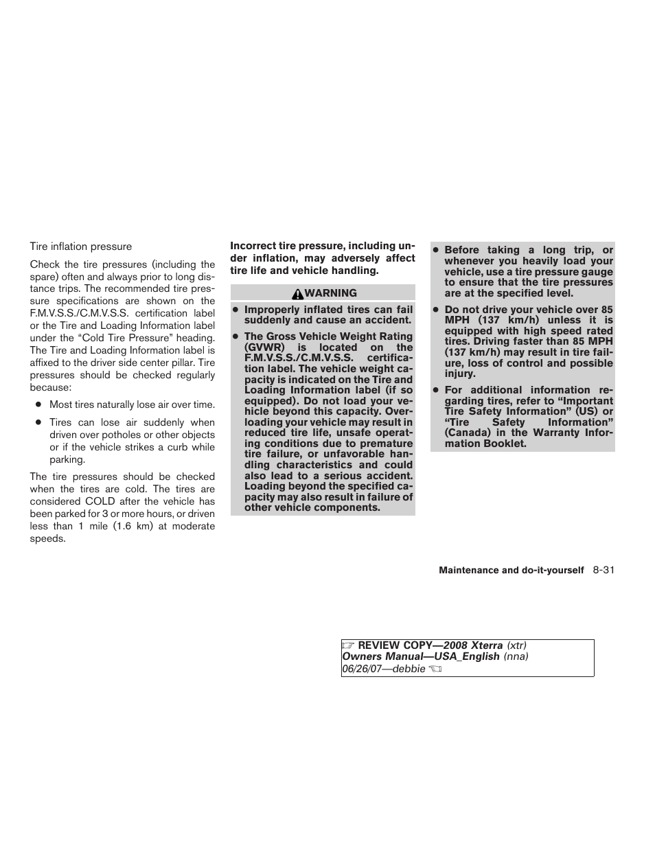NISSAN 2008 Xterra User Manual | Page 269 / 320