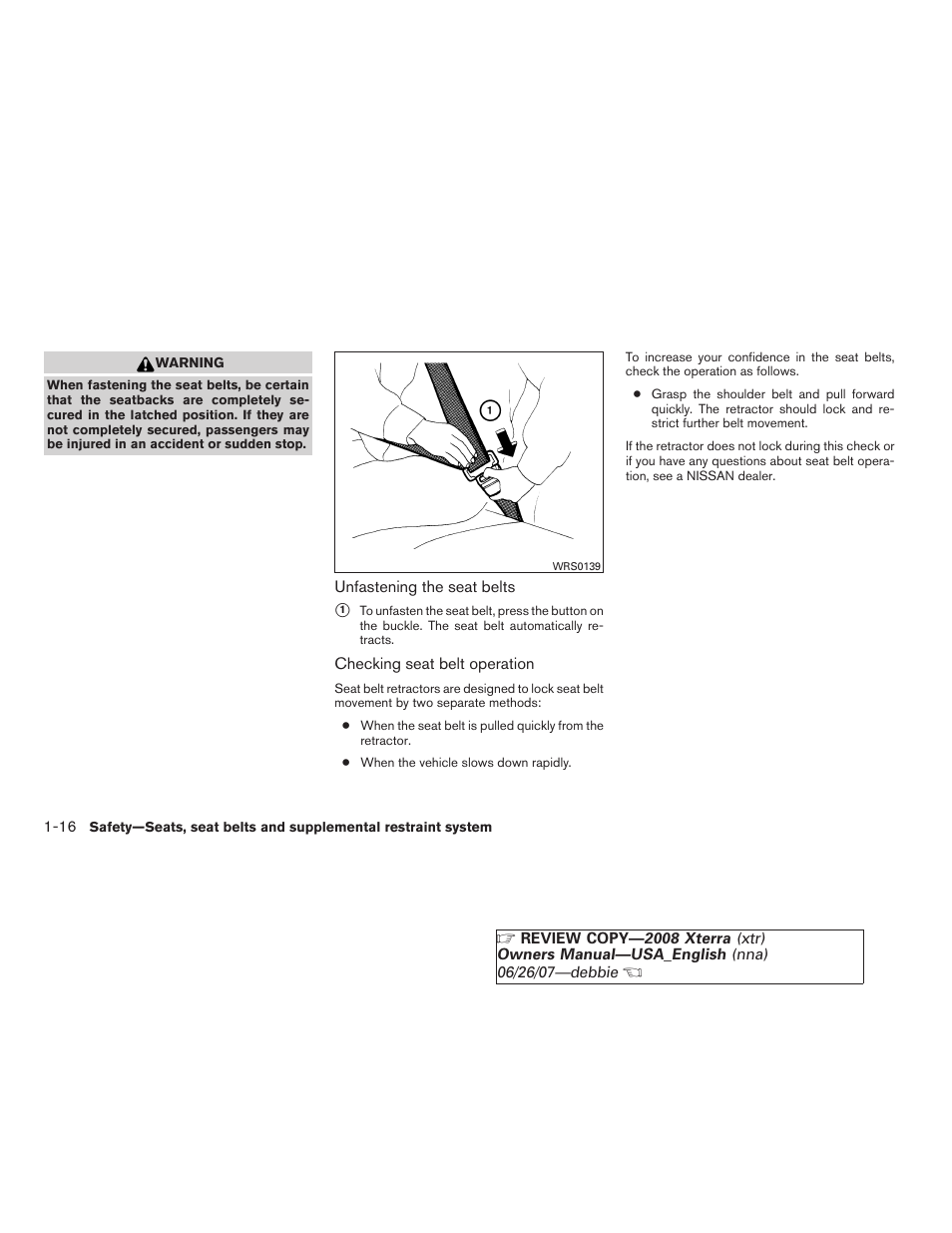 NISSAN 2008 Xterra User Manual | Page 32 / 320