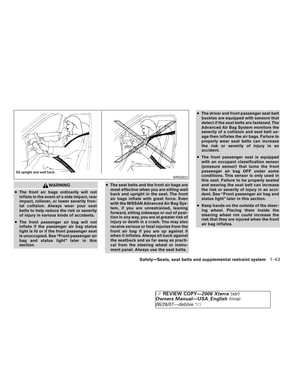 NISSAN 2008 Xterra User Manual | Page 59 / 320