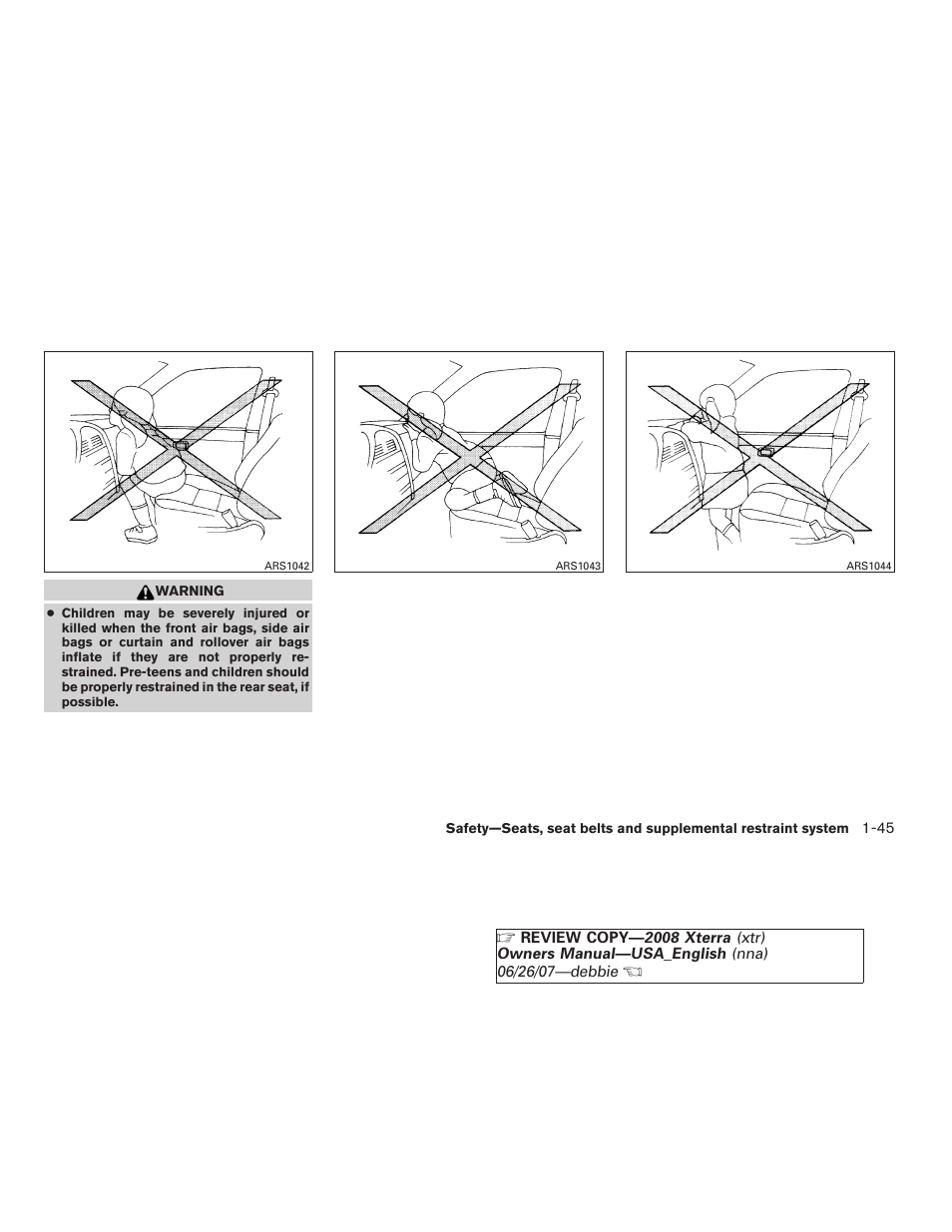 NISSAN 2008 Xterra User Manual | Page 61 / 320