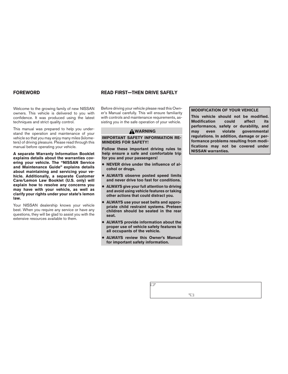 NISSAN 2008 Sentra User Manual | 328 pages