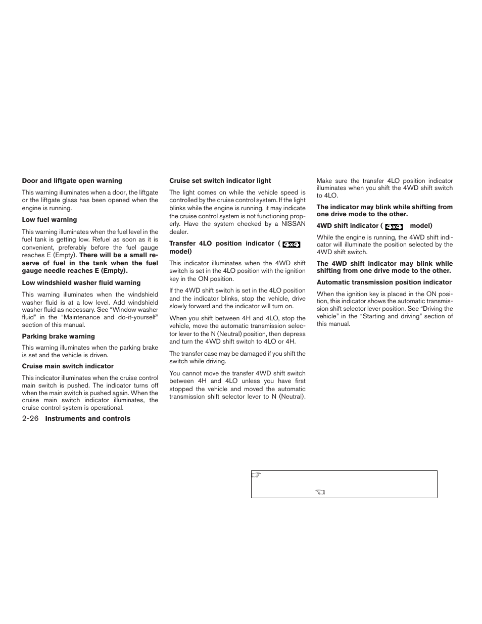 NISSAN 2008 Titan User Manual | Page 106 / 408