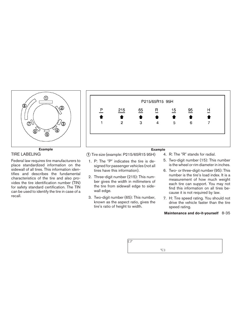 Tire labeling -35 | NISSAN 2008 Titan User Manual | Page 341 / 408