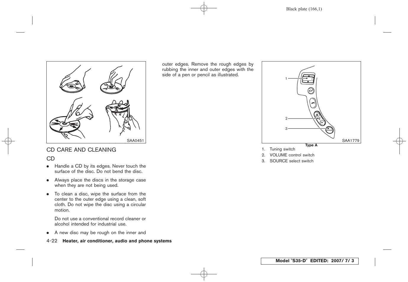 Cd care and cleaning -22 | NISSAN 2008 Rogue User Manual | Page 164 / 309