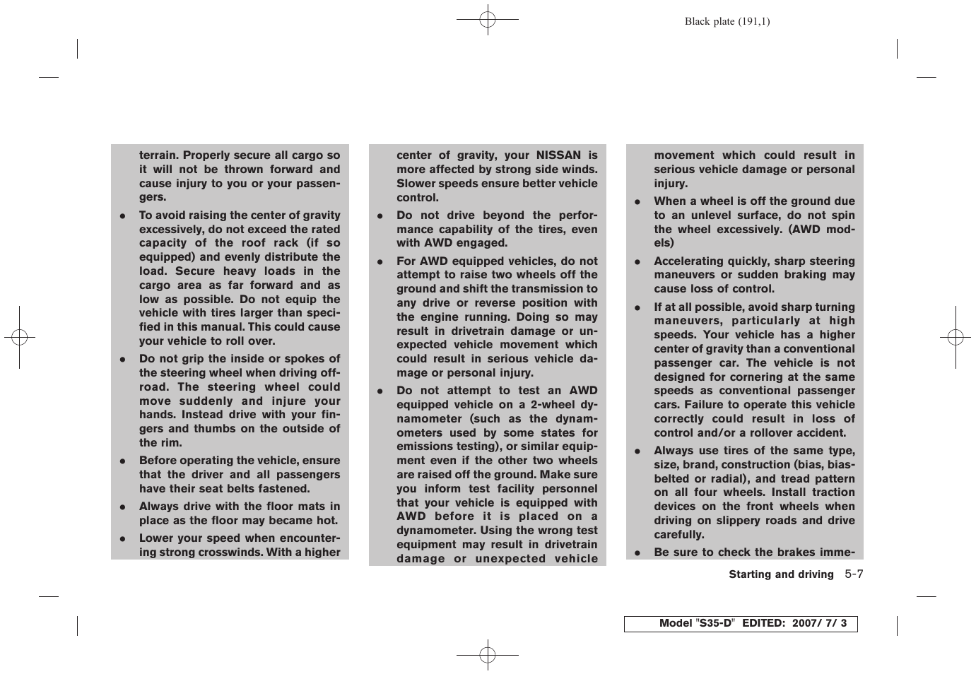 NISSAN 2008 Rogue User Manual | Page 187 / 309