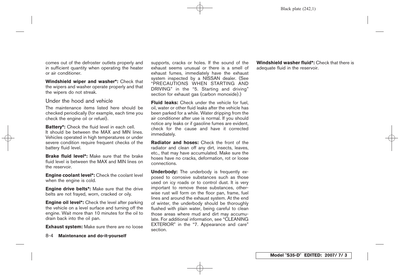 NISSAN 2008 Rogue User Manual | Page 235 / 309