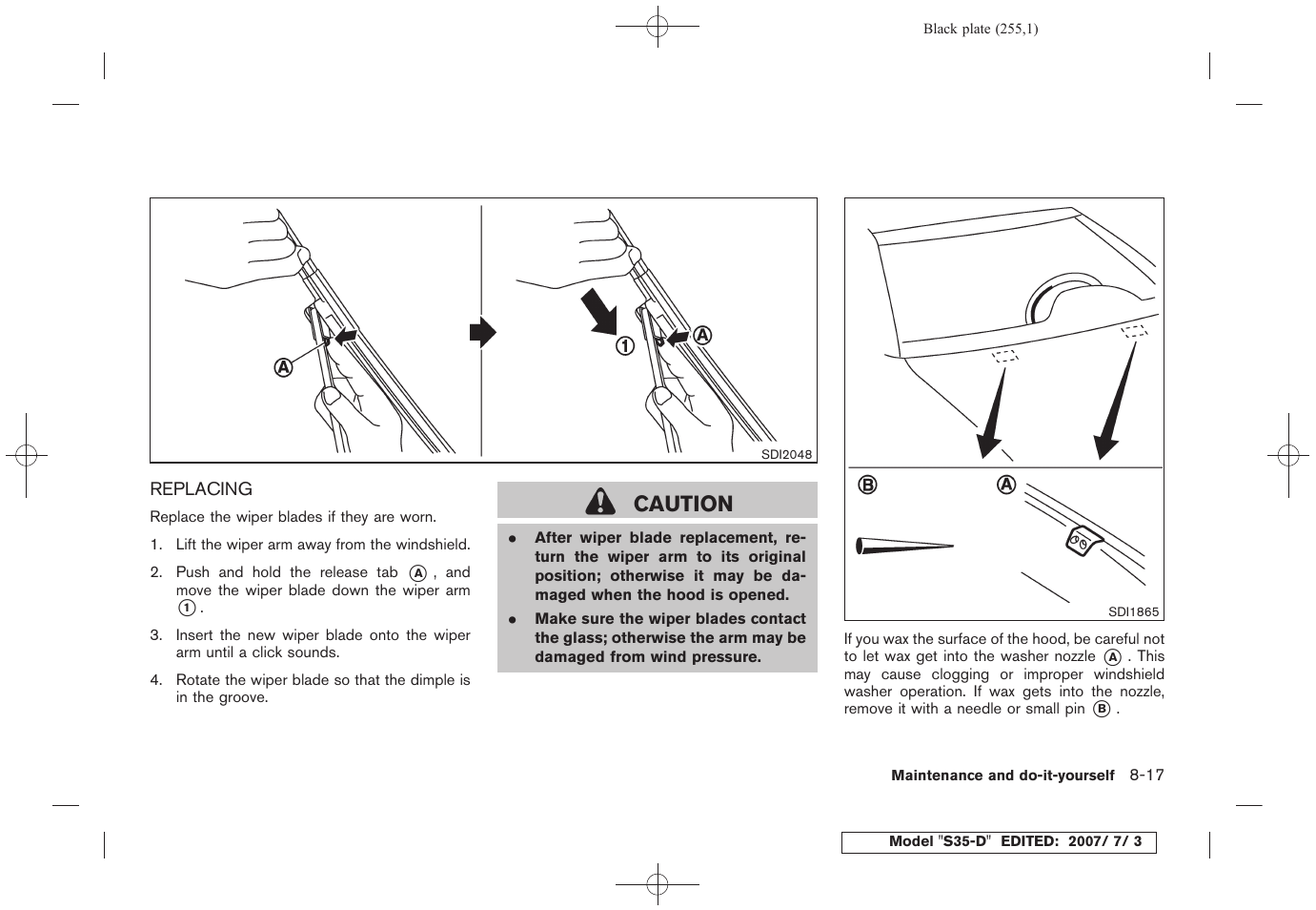 Replacing -17, Caution | NISSAN 2008 Rogue User Manual | Page 248 / 309
