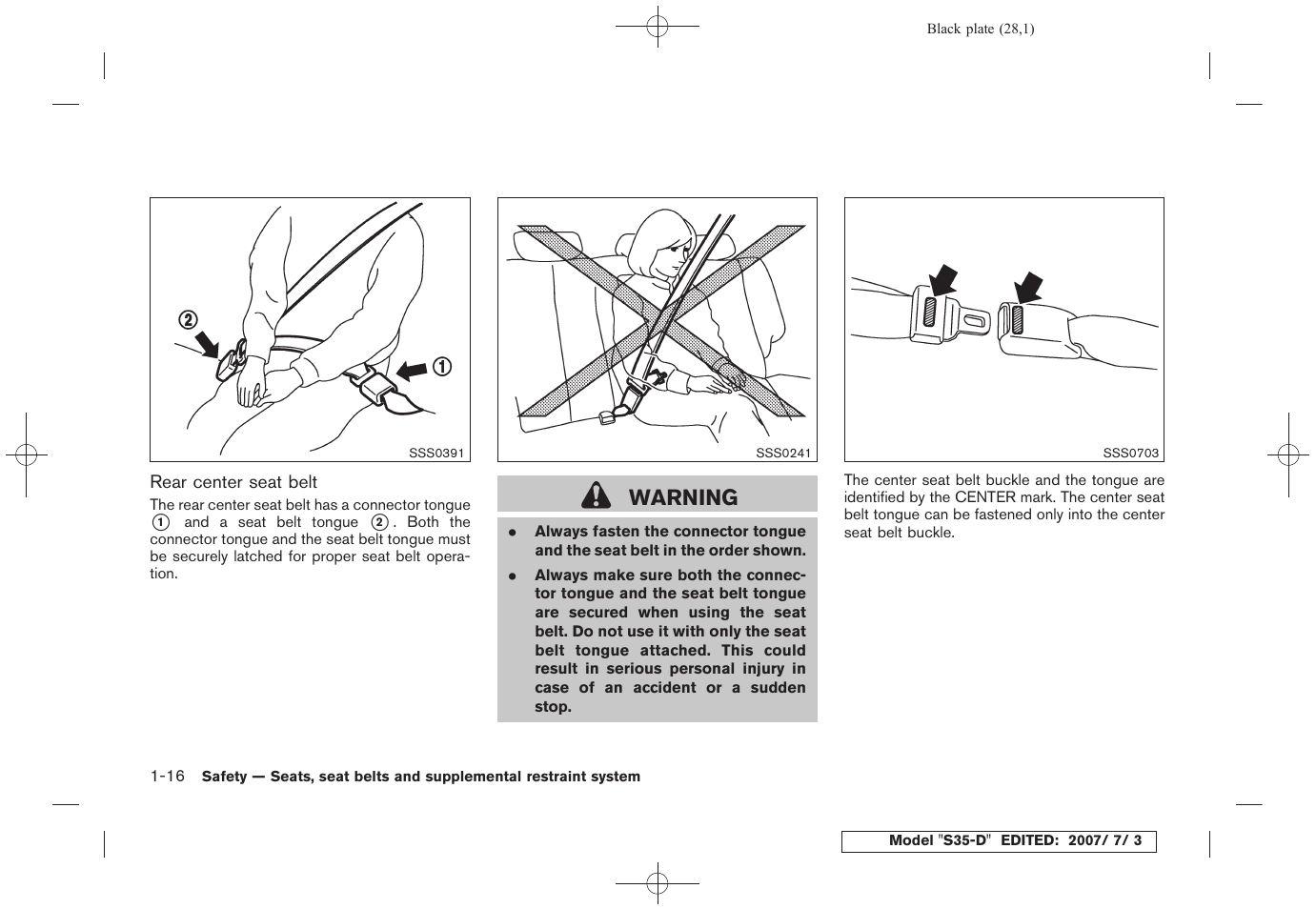 Warning | NISSAN 2008 Rogue User Manual | Page 29 / 309