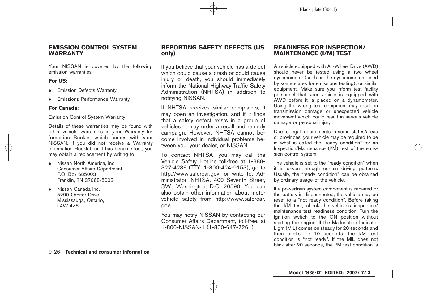 NISSAN 2008 Rogue User Manual | Page 297 / 309