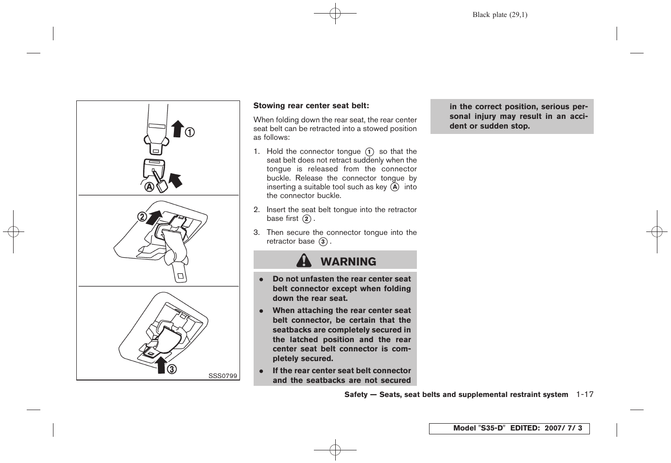 Warning | NISSAN 2008 Rogue User Manual | Page 30 / 309