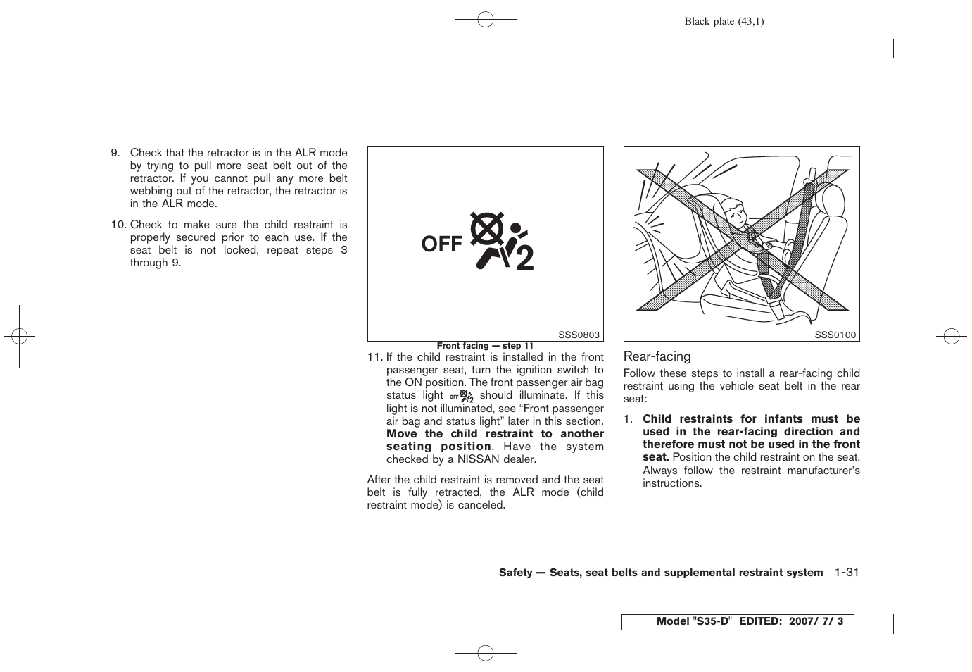 NISSAN 2008 Rogue User Manual | Page 44 / 309