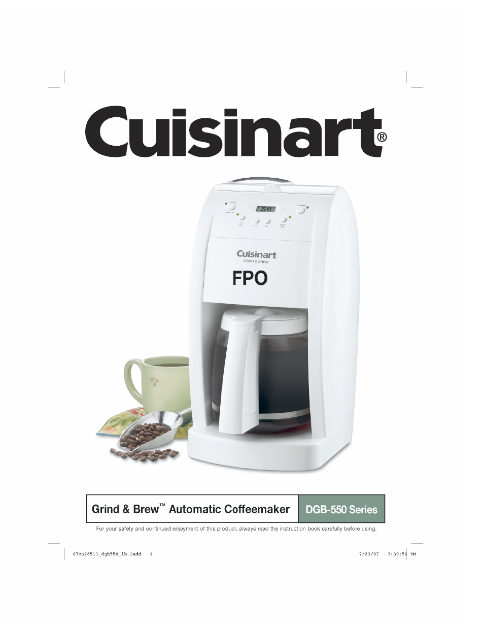 Cuisinart DGB-550 Series User Manual | 15 pages